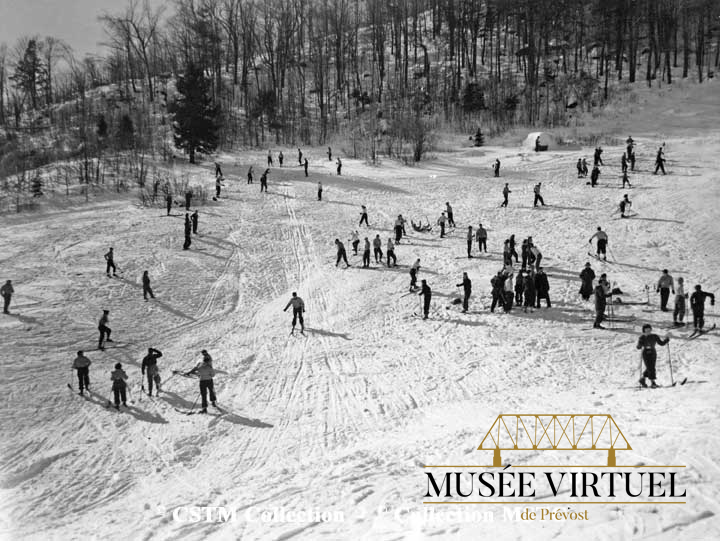 8. Sur la pente de ski en 1939 - Collection du Musée des Sciences et Technologies du Canada